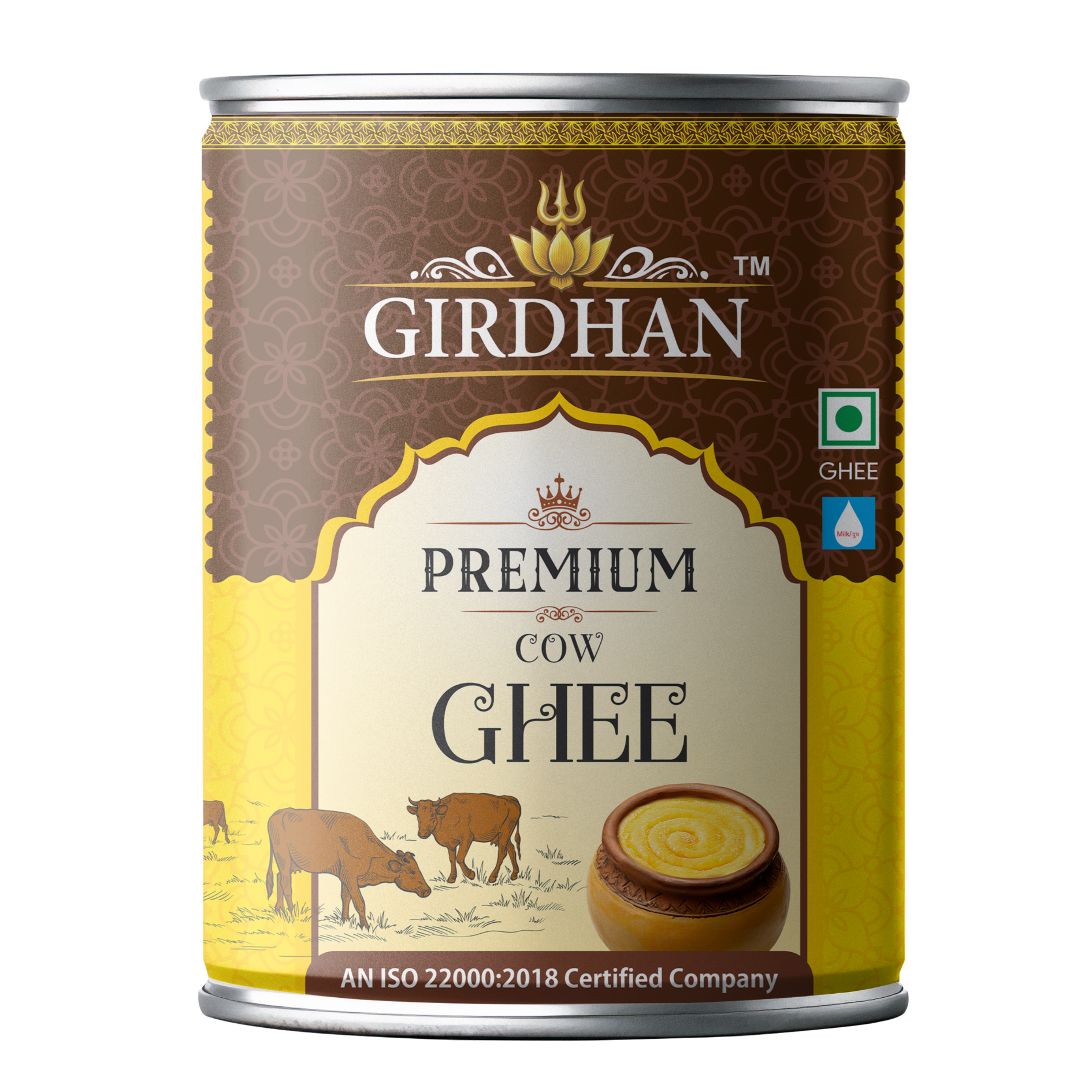 Girdhan Cow Ghee Round Tin