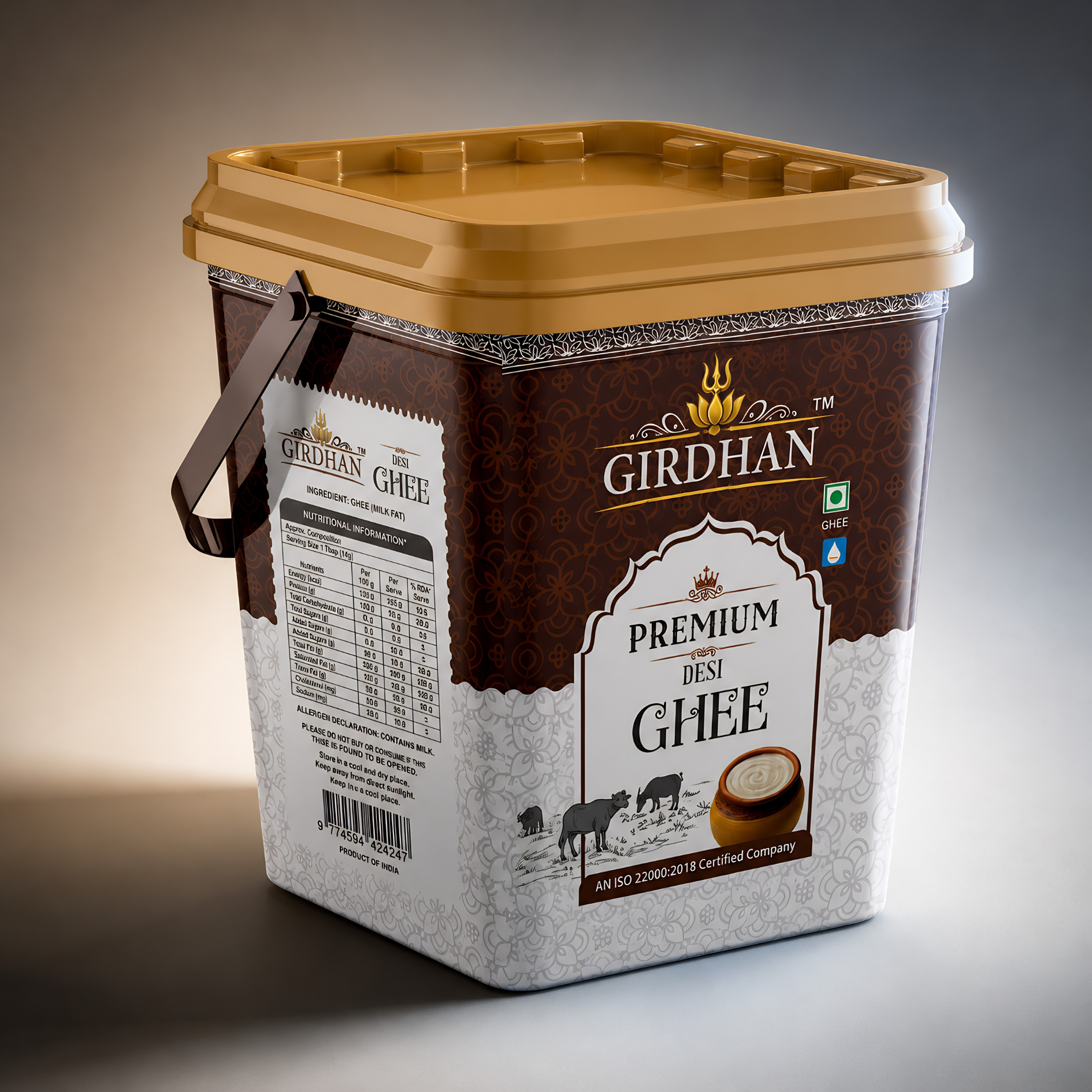 Girdhan Premium Desi Ghee Bucket — hero product image