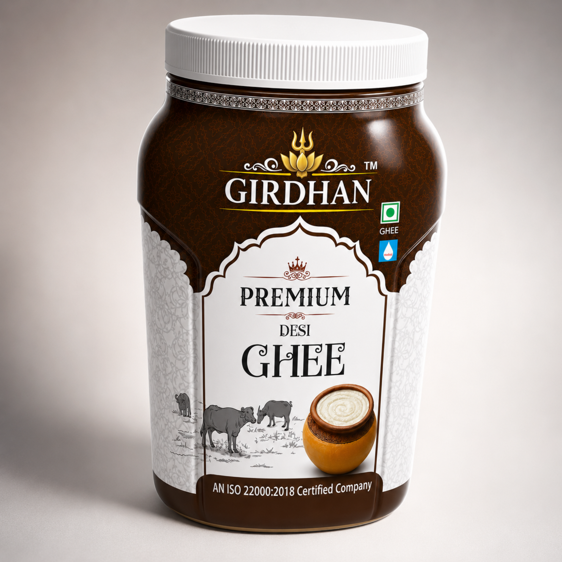 Girdhan Premium Desi Ghee Jar — hero product image